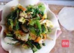 香菇小白菜素盒子的做法图解9