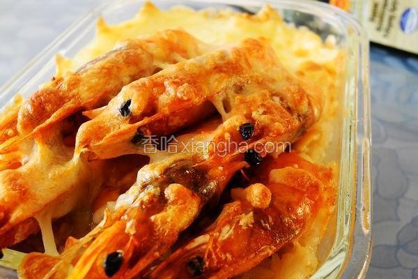 杂菌海虾焗饭