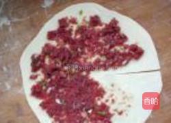 牛肉荠菜三角饼的做法图解4