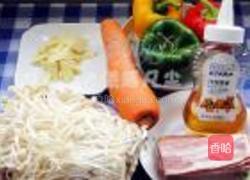 蜜汁培根彩蔬卷的做法图解1