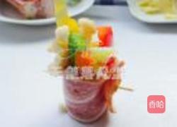 蜜汁培根彩蔬卷的做法图解6