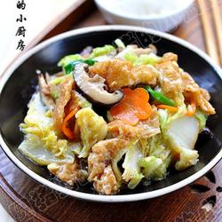白菜香菇烧面筋的做法[图]