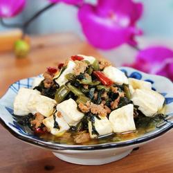 雪菜肉末蒸豆腐的做法[图]