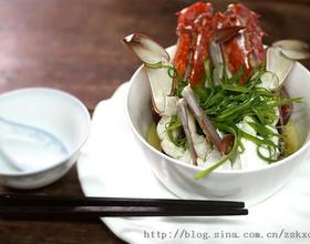 葱油倒立蟹[图]