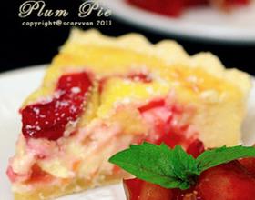 酸甜李子奶酪派