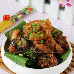 粽香茄子粉蒸肉的做法[图]