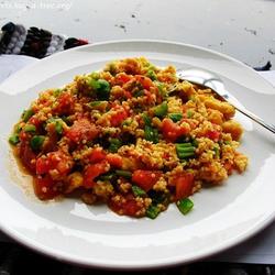 双椒番茄小米饭的做法[图]
