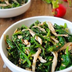 鸡丝菠菜的做法[图]