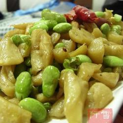 萝卜干炒毛豆的做法[图]
