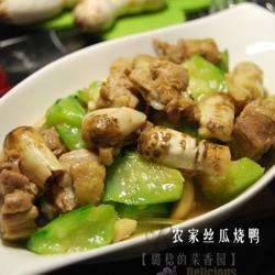 农家丝瓜烧鸭的做法[图]