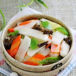 醋溜山药片的做法[图]