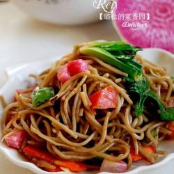 杂蔬炒莜面饸饹的做法[图]