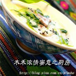 猪肝菠菜粥的做法[图]