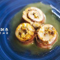火腿红鲷卷佐柠檬奶油酱的做法[图]