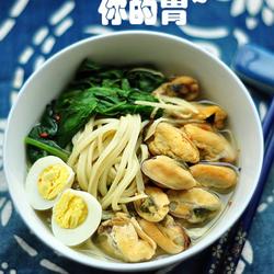 淡菜菠菜鹌鹑蛋面的做法[图]