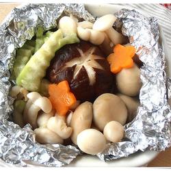 箔烧菌菇丝瓜的做法[图]