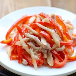 甜椒仔姜炒肉丝的做法[图]