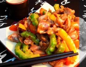 鲜蔬炒鸡胗
