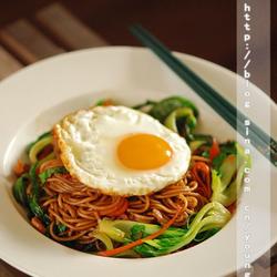 南京鸡蛋肉丝炒面的做法[图]