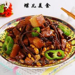 茶树菇黄豆红烧肉的做法[图]