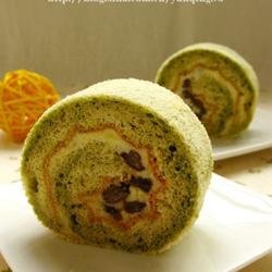 抹茶大理石红豆蛋糕卷的做法[图]