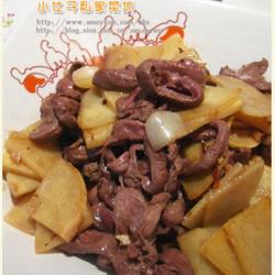 酸笋炒鸭心的做法[图]