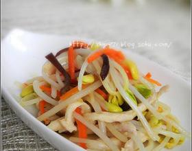 黄豆芽炒鸡丝[图]