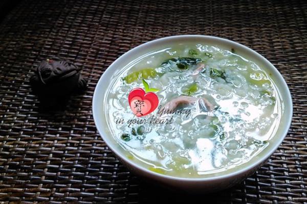 青菜瘦肉粥