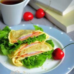 鸡蛋面饼三明治的做法[图]