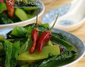 家常辣炒莴笋叶