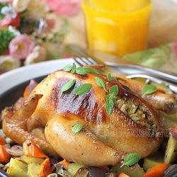 烤鸡瓤蘑菇饭的做法[图]