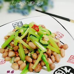 五香花生炝香芹的做法[图]