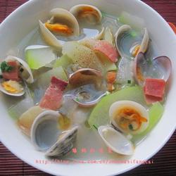 冬瓜火腿蛤蜊汤的做法[图]