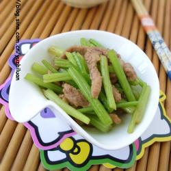 香芹炒肉丝的做法[图]