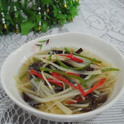 酸辣土豆丝黑木耳汤的做法[图]