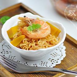 海鲜南瓜方便面的做法[图]