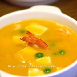 南瓜豆腐海鲜羹的做法[图]