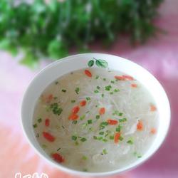 白萝卜虾皮枸杞汤的做法[图]