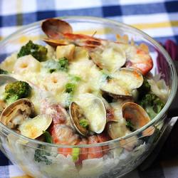海鲜芝士焗饭的做法[图]