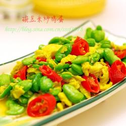 碗豆米炒鸡蛋的做法[图]