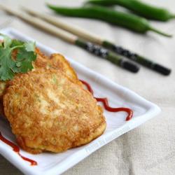 虾泥菜脯苦瓜饼的做法[图]