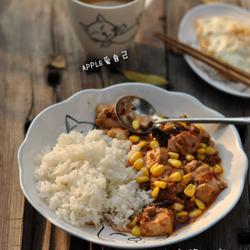 玉米麻婆豆腐盖浇饭的做法[图]