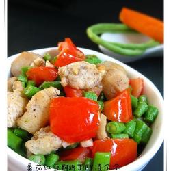 茄汁豇豆闷鸡丁的做法[图]