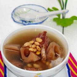 莲藕黄豆肉骨汤的做法[图]