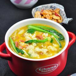 南瓜火腿疙瘩汤的做法[图]