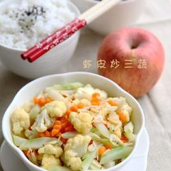 虾皮炒三蔬的做法[图]
