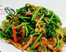 芫芜爆羊肉丝