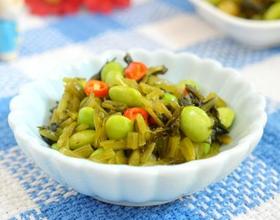 毛豆炒腌菜[图]