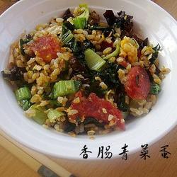 香肠青菜蛋炒饭的做法[图]