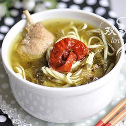 酸菜鸭肉面的做法[图]